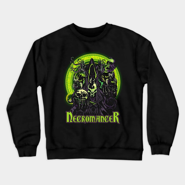 Necromancer Fantasy Dungeons Roleplaying Tabletop RPG Gaming Crewneck Sweatshirt by TheBeardComic